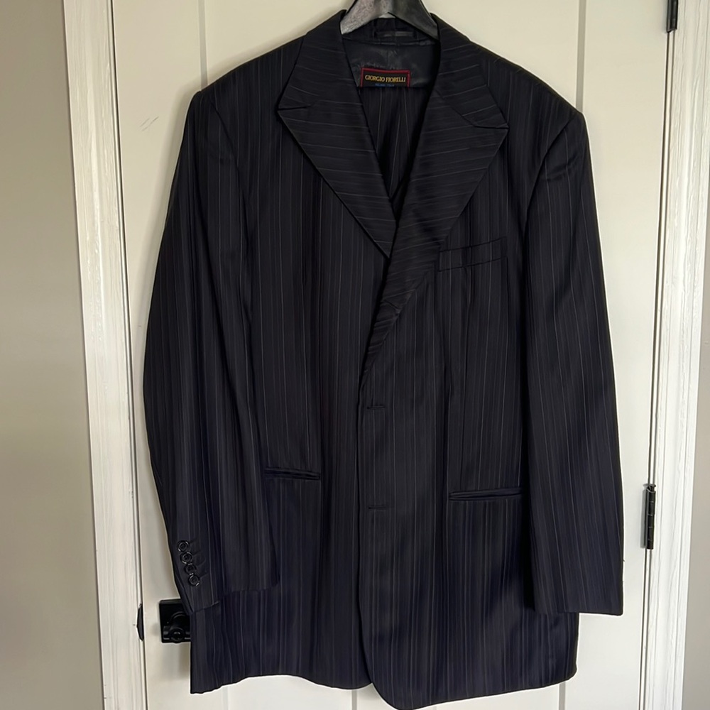 Giorgio Fiorelli Navy Striped 3 Piece Suit